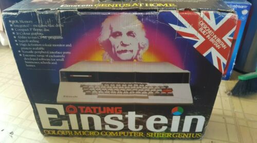 Rare-Vintage-Tatung-Einstein-computer-complete-w-BOX-NO-Yellowing